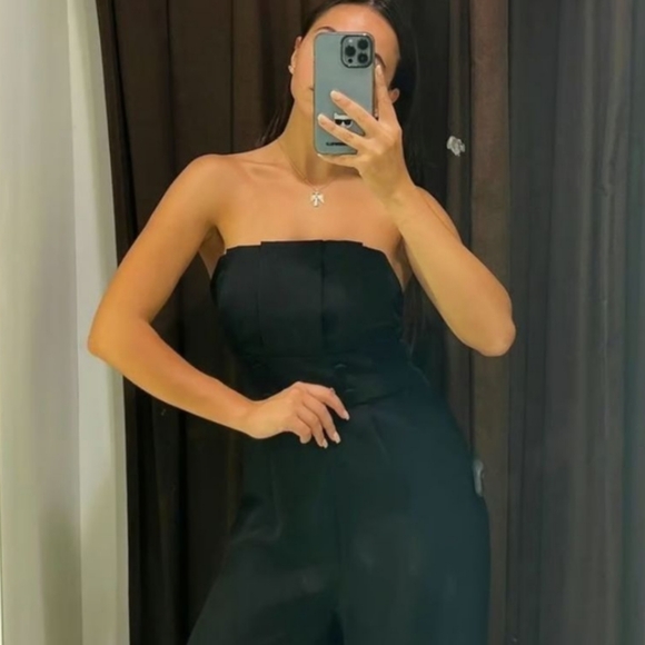 🆕️ Zara Strapless Pleated Jumpsuit - Picture 3 of 5